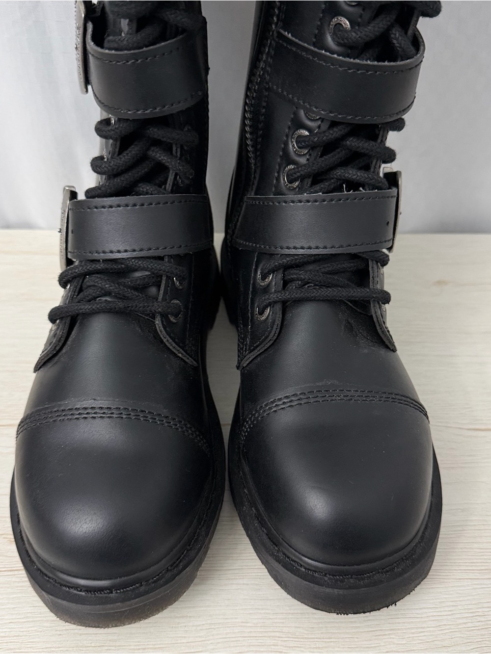 Demonia Bolt-425 Black Vegan Leather Combat Boots Womens Size 9 Punk Grunge - Picture 5 of 13